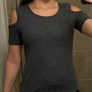 Gray Cut-out T-shirt